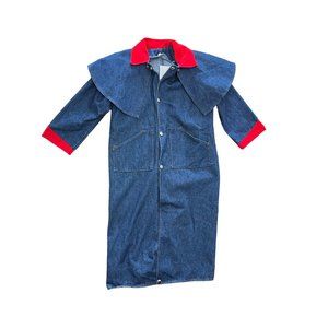 Sheyenne Childrens Size 6 Duster Caped Denim Coat Made in USA Rodeo Yellowstone